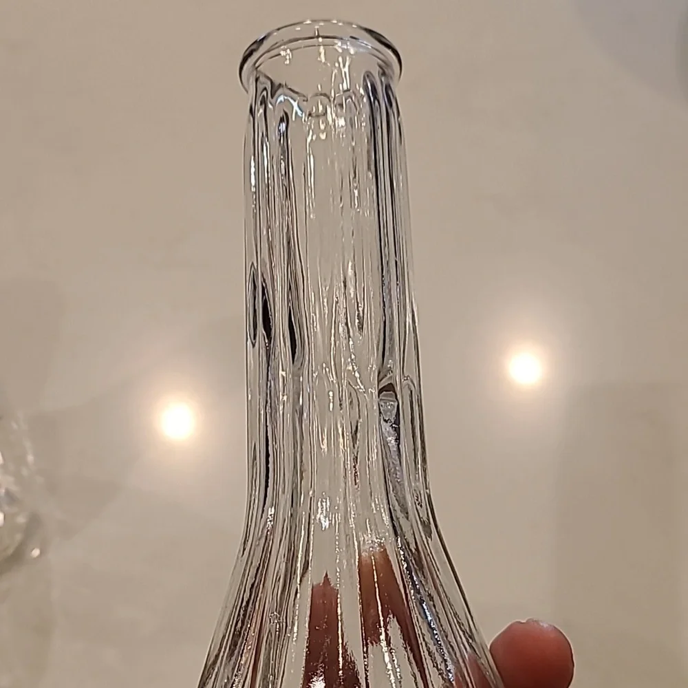 Elegant Clear Glass Vases - Set of 2